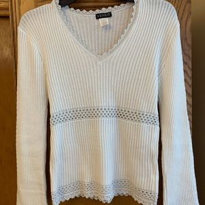 white sweater by venus